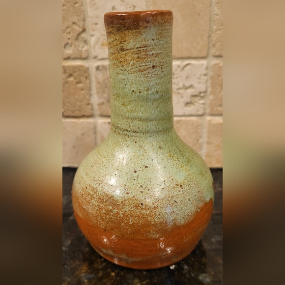 Antique Handmade Pine State Pottery of Sanford, NC Walter Owen Bottle Vase - Picture 6 of 13